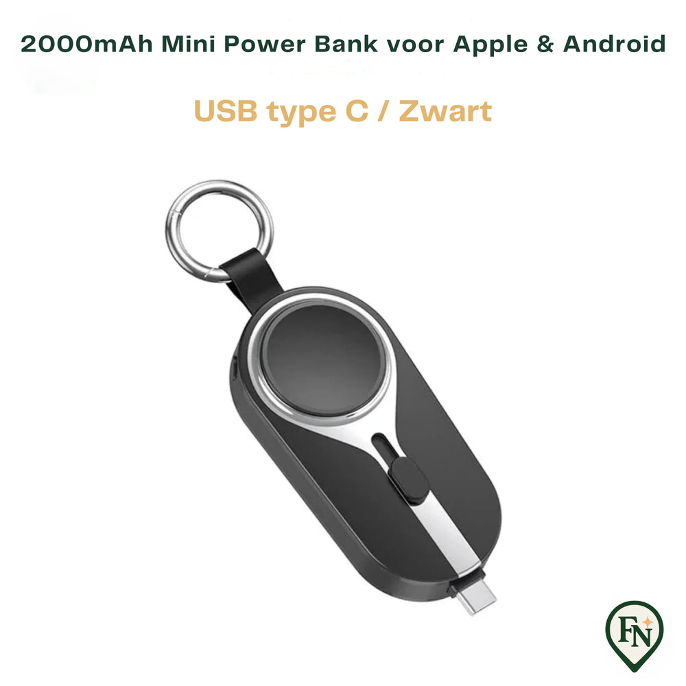 2-in-1 PowerBank Zwart / Type-C