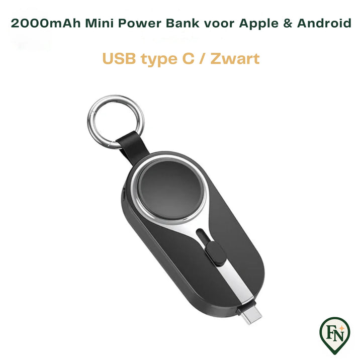 2-in-1 PowerBank Zwart / Type-C