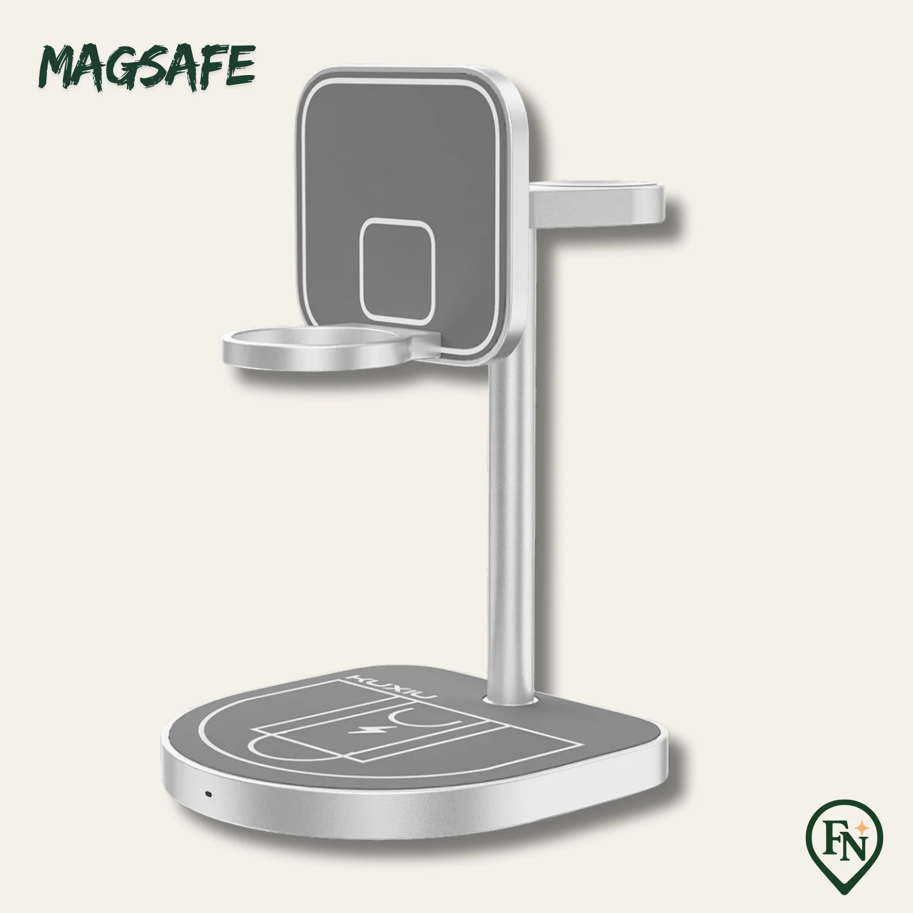 3-in-1 punter MagSafe Oplaadpunt Grijs