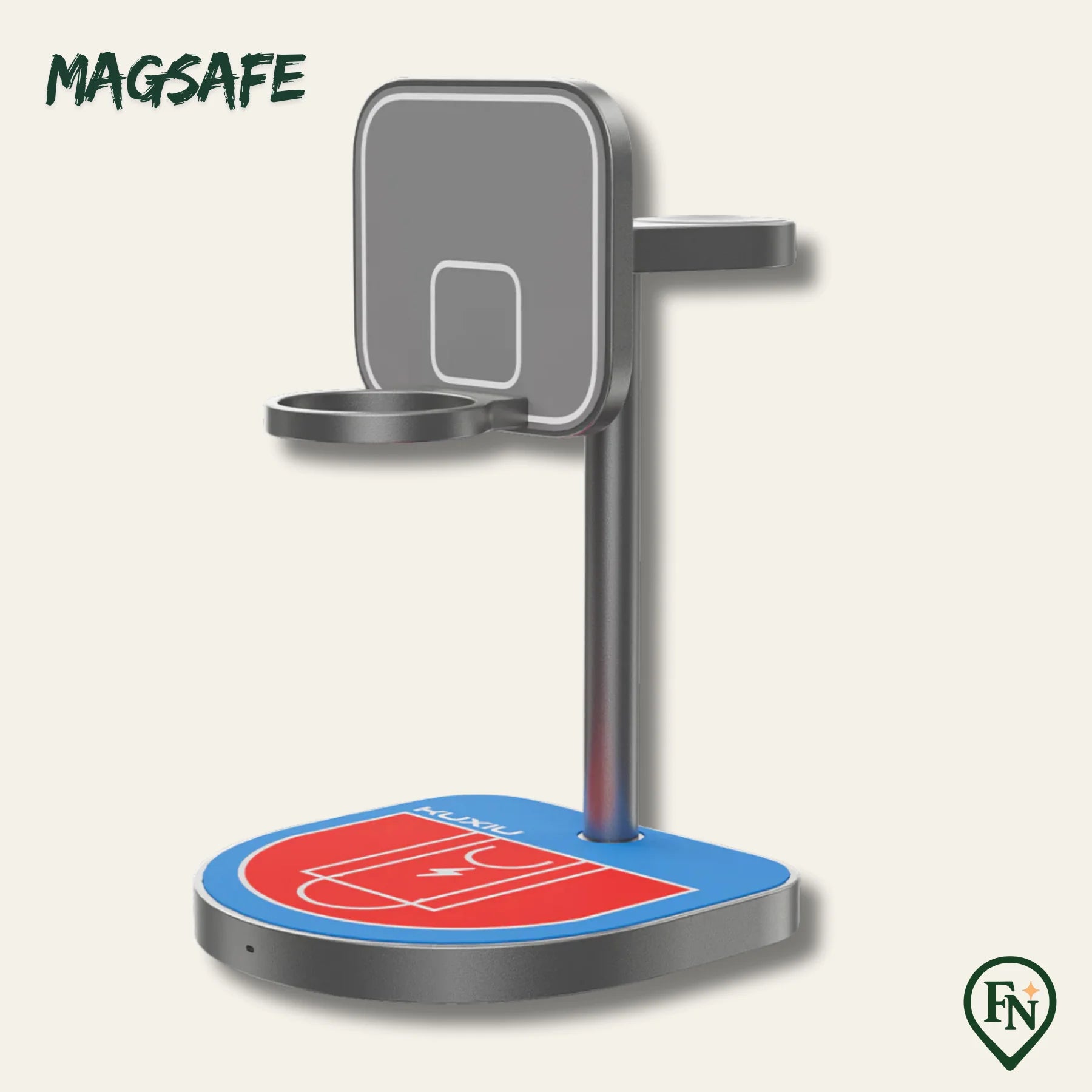 3-in-1 punter MagSafe Oplaadpunt Rood-Blauw