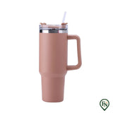 40OZ Stro Isolatie Cup met Handvat Draagbare Auto Roestvrij Staal Koffie Waterfles Grote Capaciteit Reizen BPA Gratis