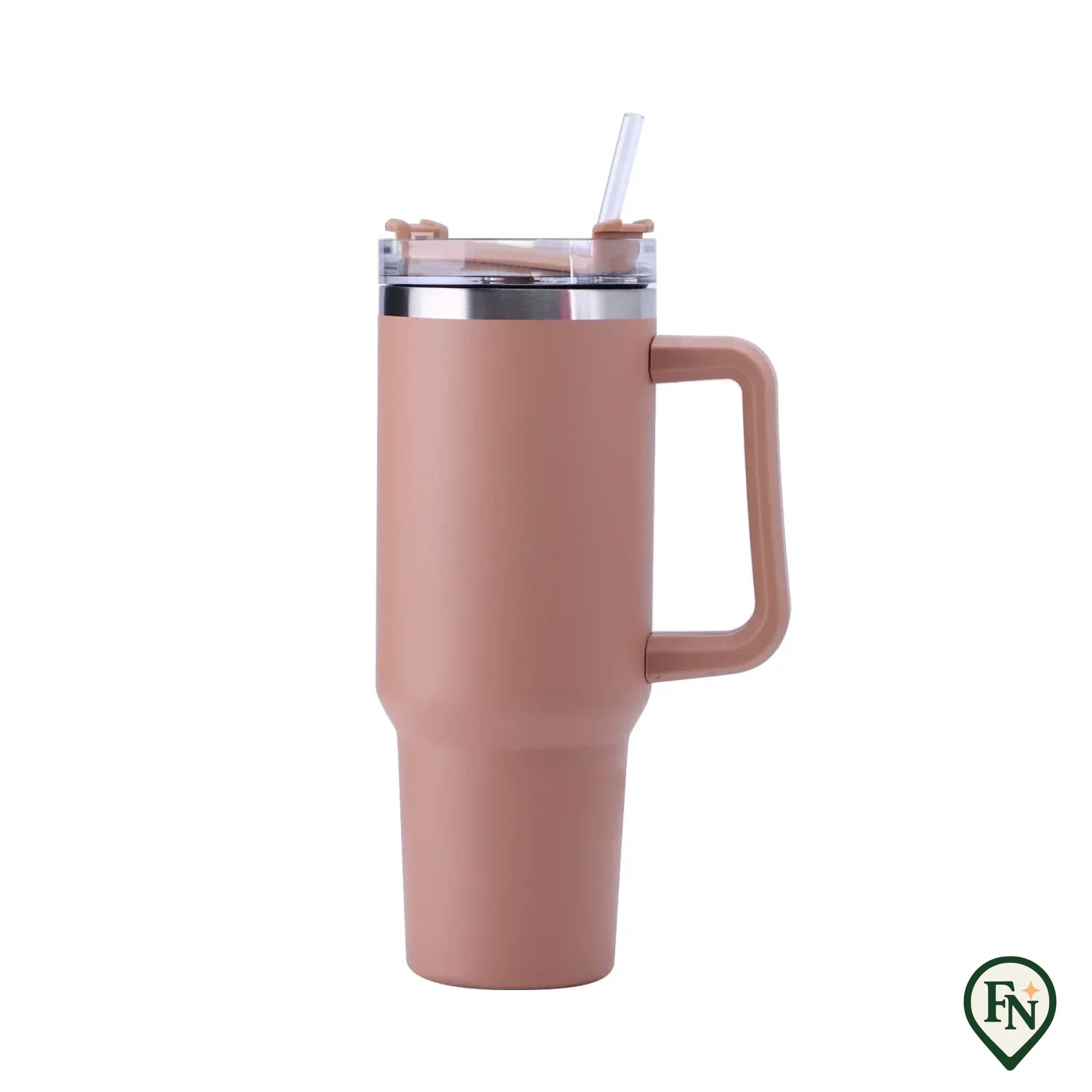 40OZ Stro Isolatie Cup met Handvat Draagbare Auto Roestvrij Staal Koffie Waterfles Grote Capaciteit Reizen BPA Gratis