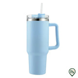 40OZ Stro Isolatie Cup met Handvat Draagbare Auto Roestvrij Staal Koffie Waterfles Grote Capaciteit Reizen BPA Gratis