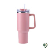 40OZ Stro Isolatie Cup met Handvat Draagbare Auto Roestvrij Staal Koffie Waterfles Grote Capaciteit Reizen BPA Gratis