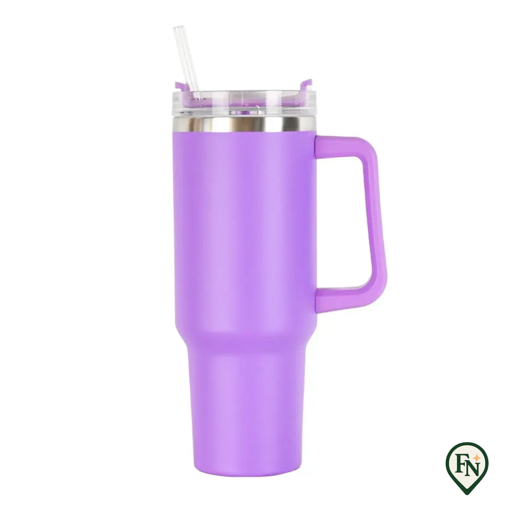 40OZ Stro Isolatie Cup met Handvat Draagbare Auto Roestvrij Staal Koffie Waterfles Grote Capaciteit Reizen BPA Gratis