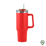 40OZ Stro Isolatie Cup met Handvat Draagbare Auto Roestvrij Staal Koffie Waterfles Grote Capaciteit Reizen BPA Gratis