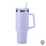 40OZ Stro Isolatie Cup met Handvat Draagbare Auto Roestvrij Staal Koffie Waterfles Grote Capaciteit Reizen BPA Gratis