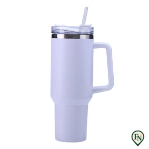 40OZ Stro Isolatie Cup met Handvat Draagbare Auto Roestvrij Staal Koffie Waterfles Grote Capaciteit Reizen BPA Gratis