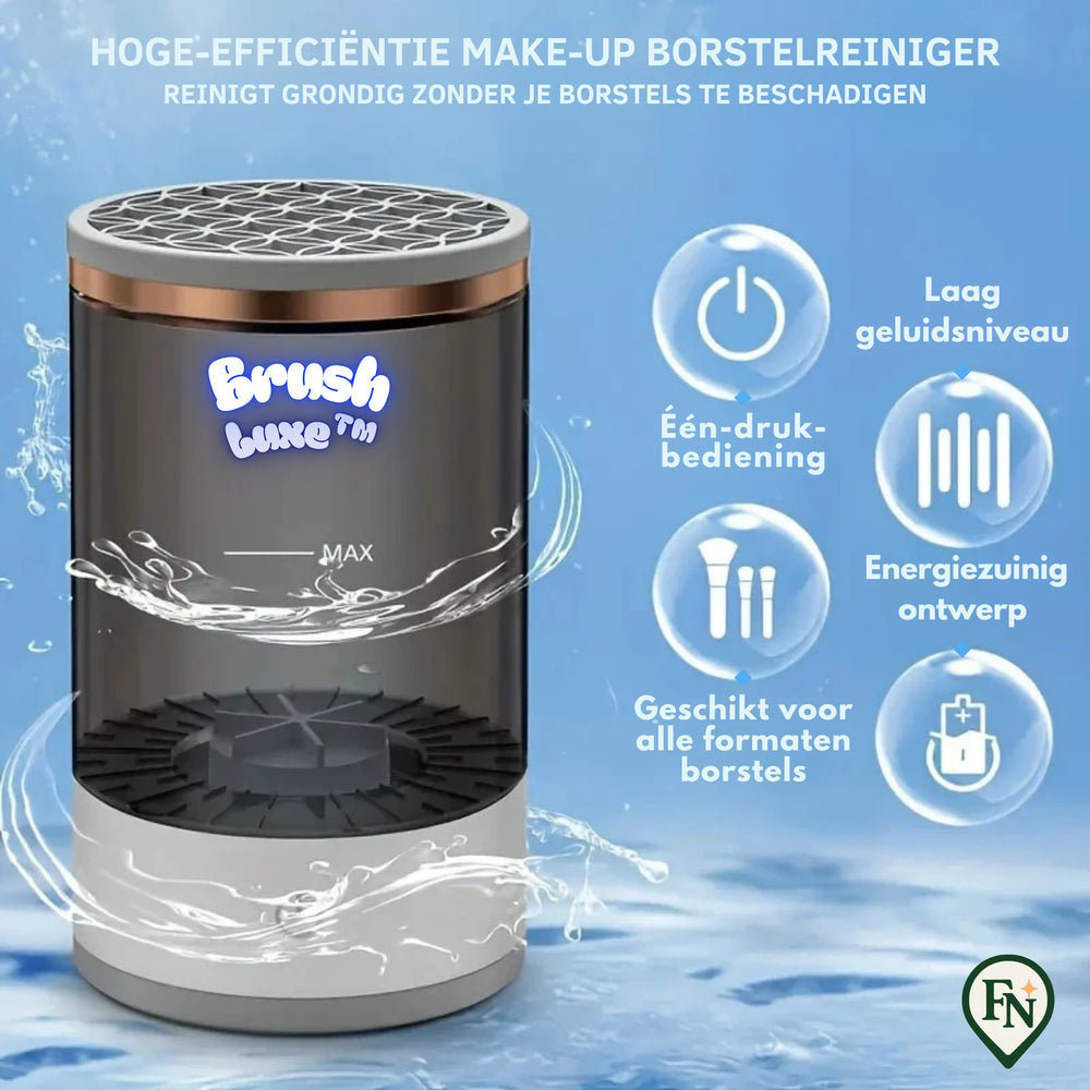 BrushLuxe™ – De Slimme Make-Up Borstelreiniger voor een Stralende Huid