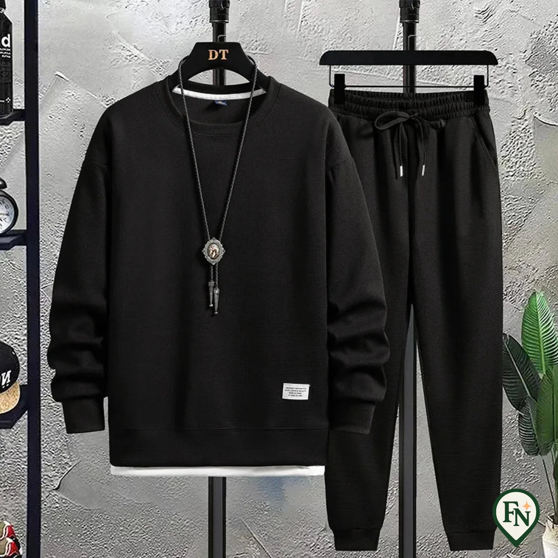 Chill Knit Set Zwart / S