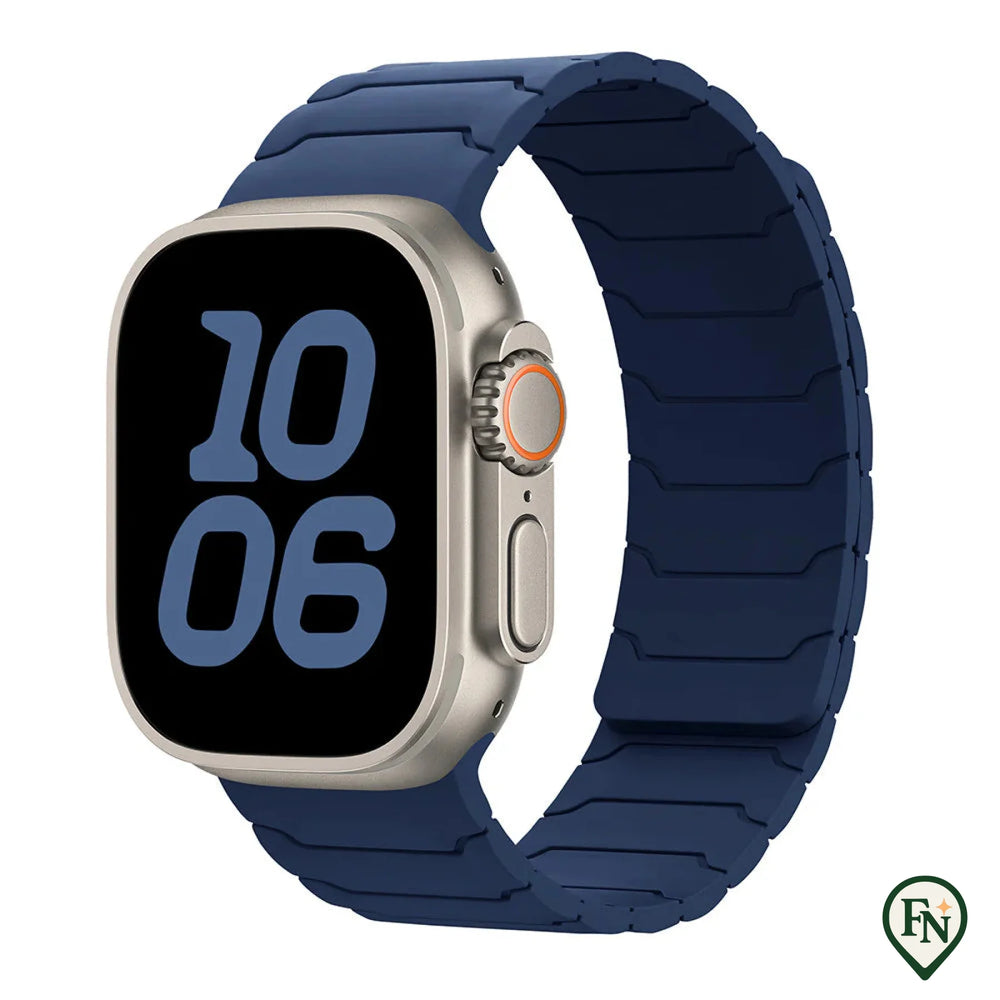 FlexiMag™ Apple – De Magnetische Apple Watch Band met Perfecte Pasvorm Blauw / 49mm/46mm/45mm/44mm