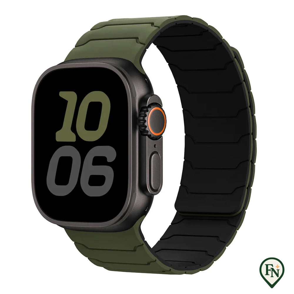 FlexiMag™ Apple – De Magnetische Apple Watch Band met Perfecte Pasvorm Groen / 49mm/46mm/45mm/44mm