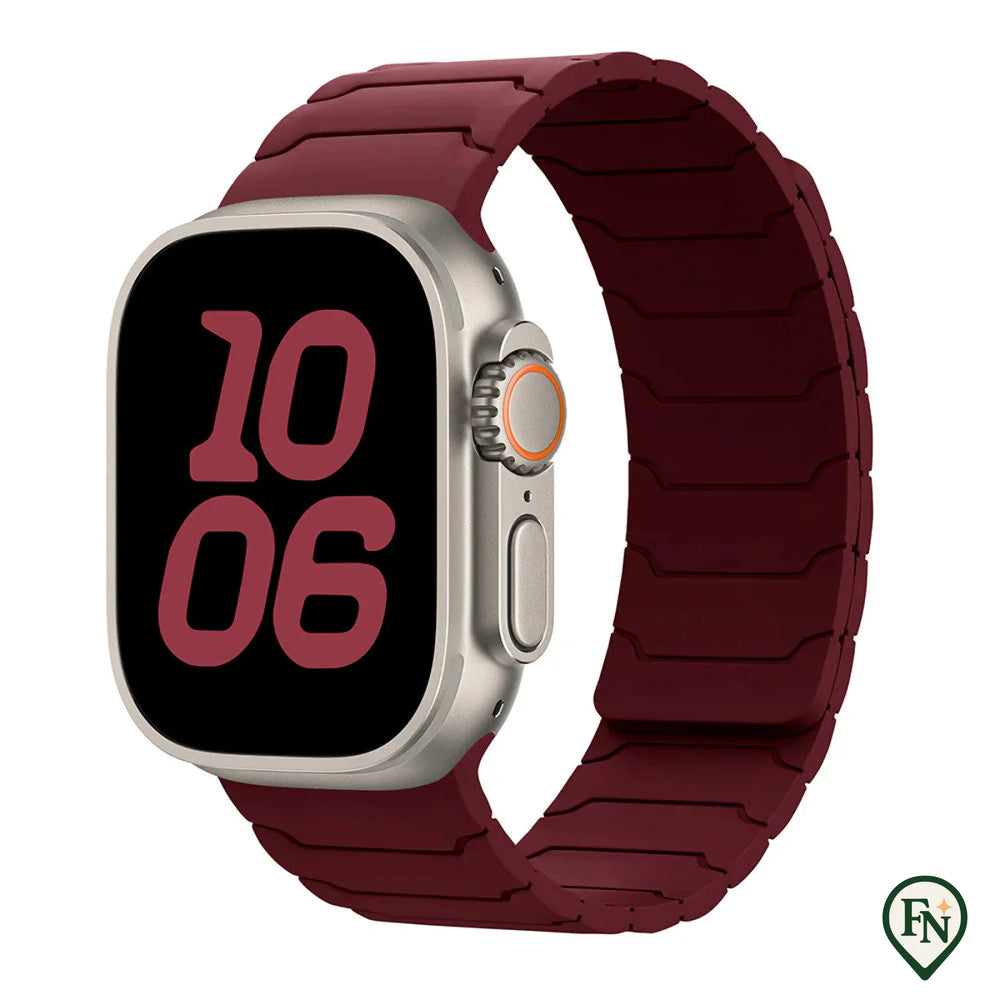 FlexiMag™ Apple – De Magnetische Apple Watch Band met Perfecte Pasvorm Rood / 49mm/46mm/45mm/44mm