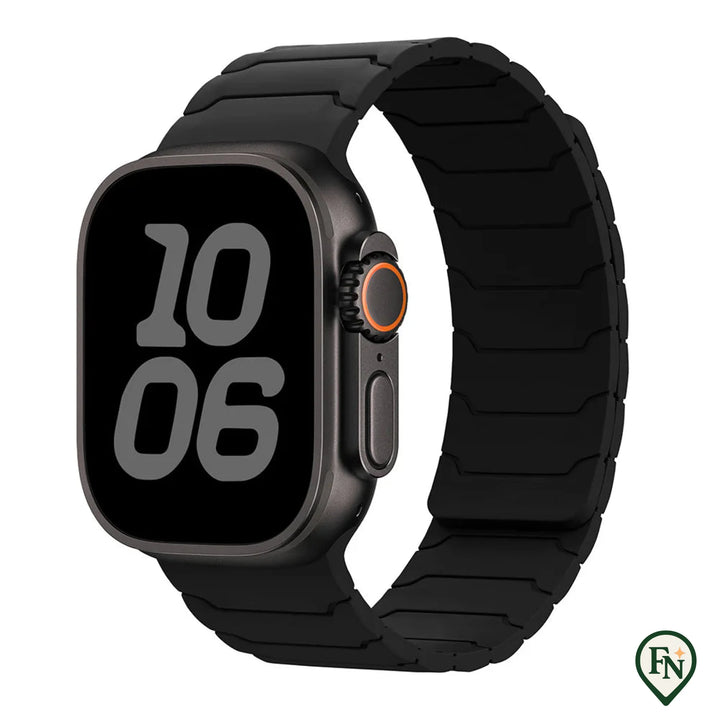 FlexiMag™ Apple – De Magnetische Apple Watch Band met Perfecte Pasvorm Zwart / 49mm/46mm/45mm/44mm