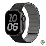 FlexiMag™ Apple – De Magnetische Apple Watch Band met Perfecte Pasvorm Zwart Grijs / 49mm/46mm/45mm/44mm