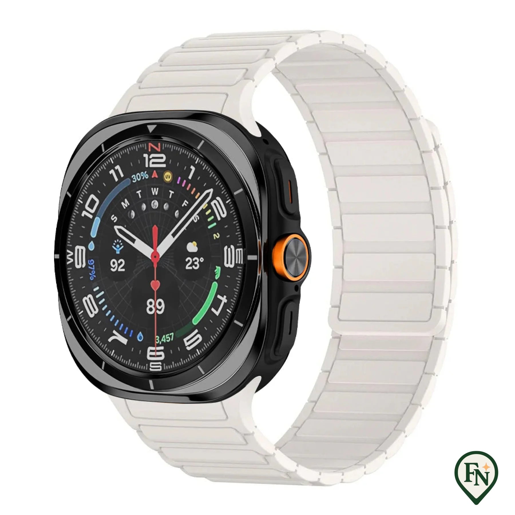 FlexiMag™ Samsung – Stijlvolle Magnetische Band voor Galaxy Watch Wit / Galaxy Watch Ultra 47mm