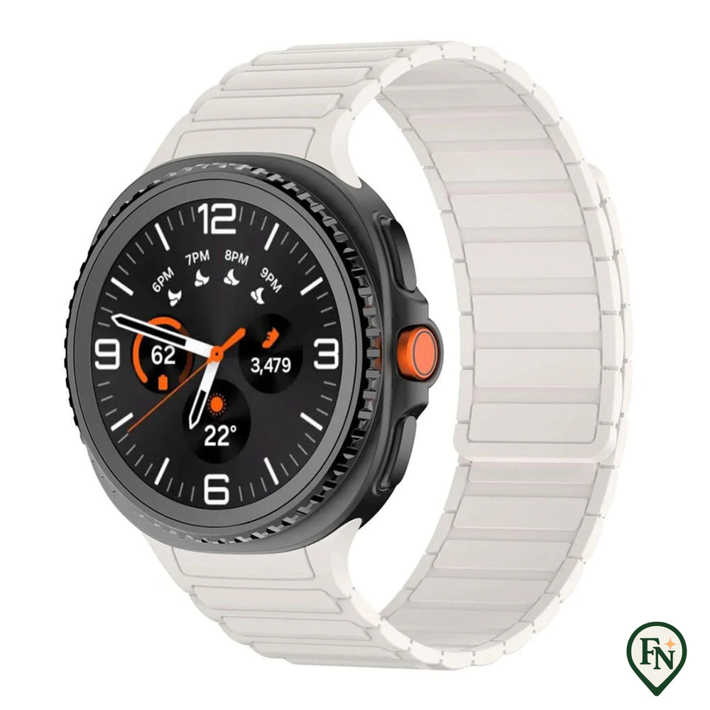 FlexiMag™ Samsung – Stijlvolle Magnetische Band voor Galaxy Watch Wit / Galaxy Watch8 Classic 46mm