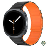 FlexiMag™ Samsung – Stijlvolle Magnetische Band voor Galaxy Watch Zwart Oranje / Galaxy Watch8 40mm/44mm