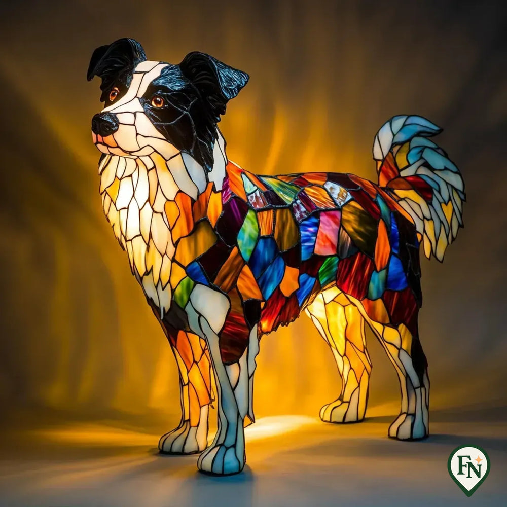 Glass Glow Dog Border Collie