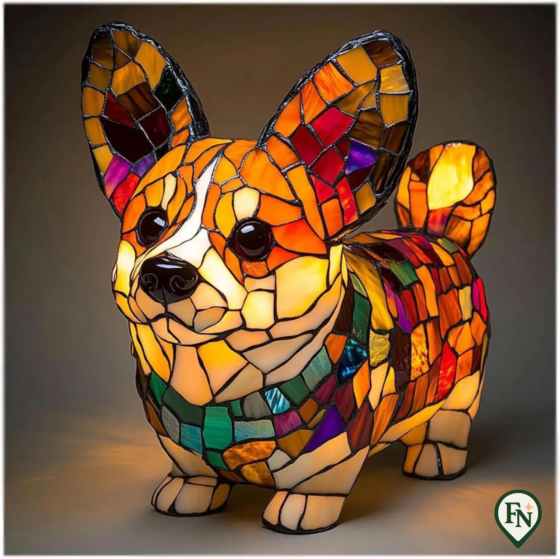 Glass Glow Dog Corgi