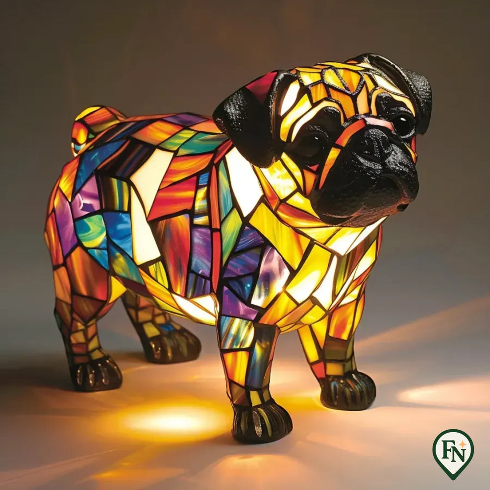 Glass Glow Dog Mopshond