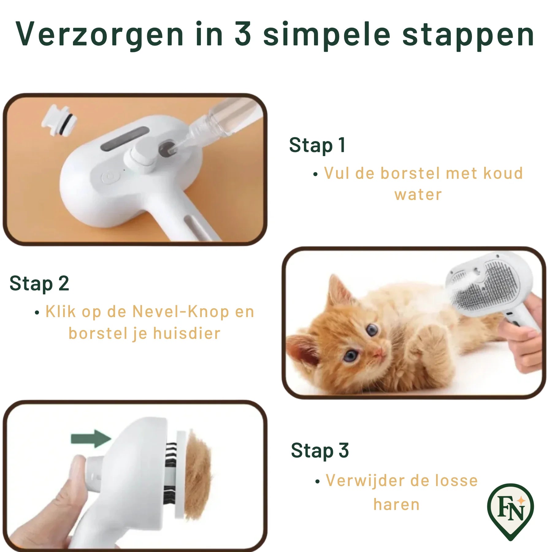 Huisdier Stoom-Borstel