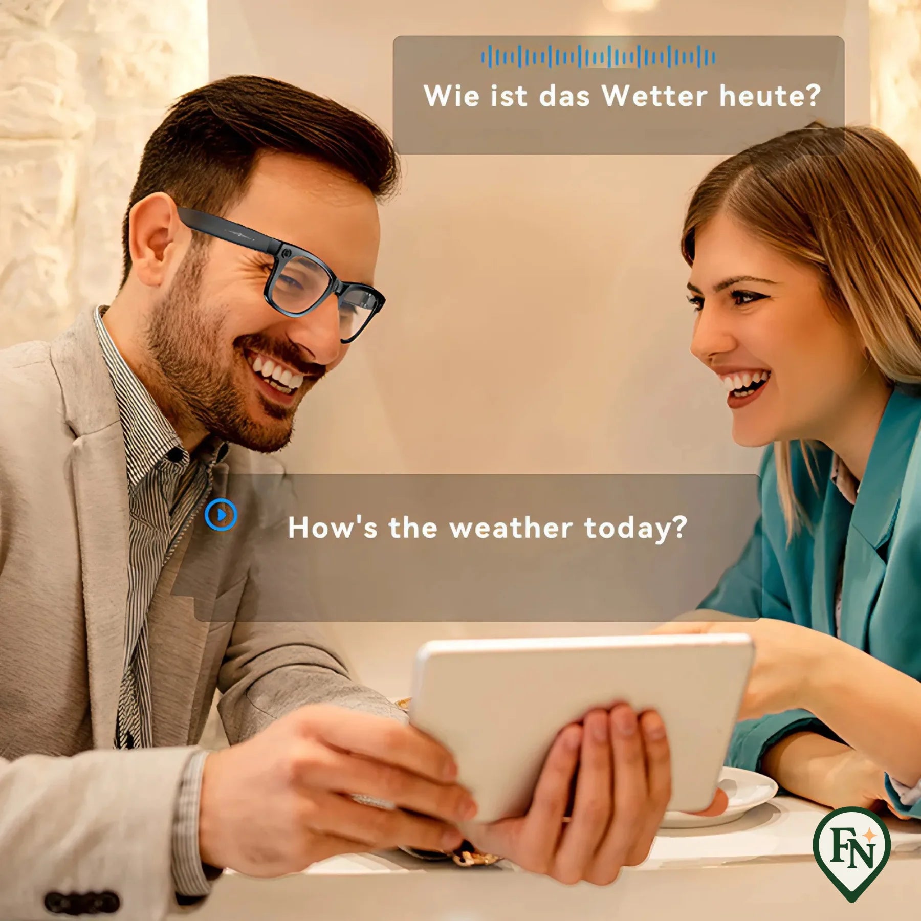 IntellEyes™ - Slimme AI-Bril met Camera Spraak & Vertaling