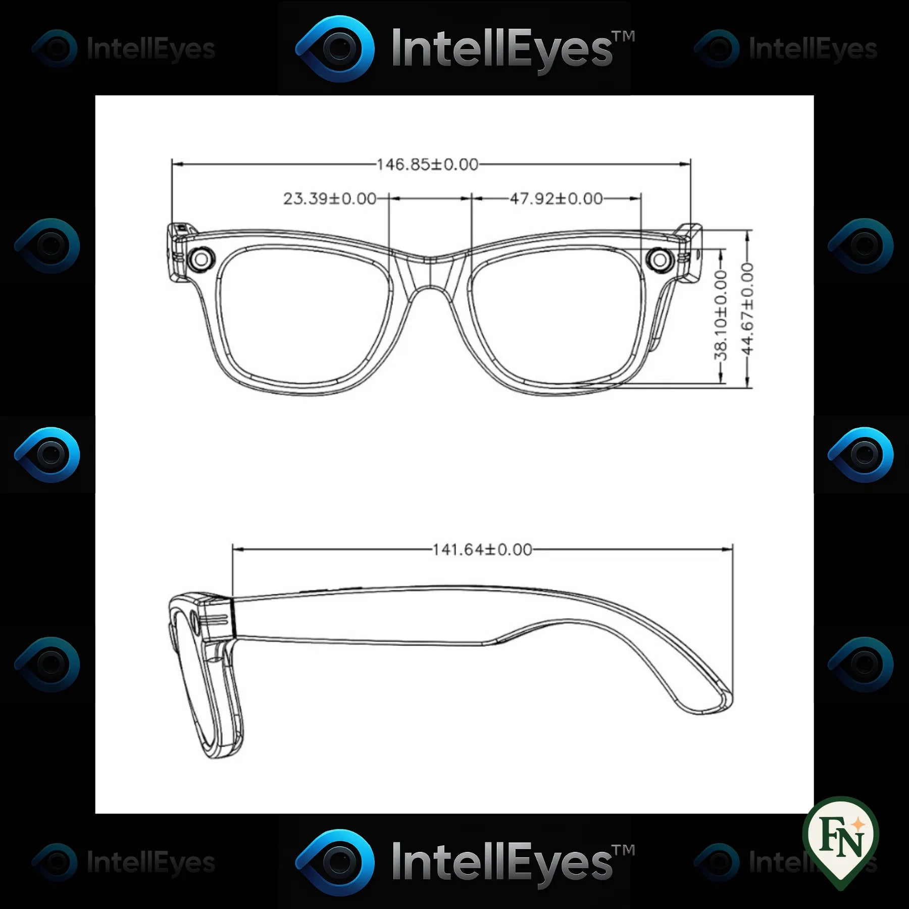 IntellEyes™ - Slimme AI-Bril met Camera Spraak & Vertaling