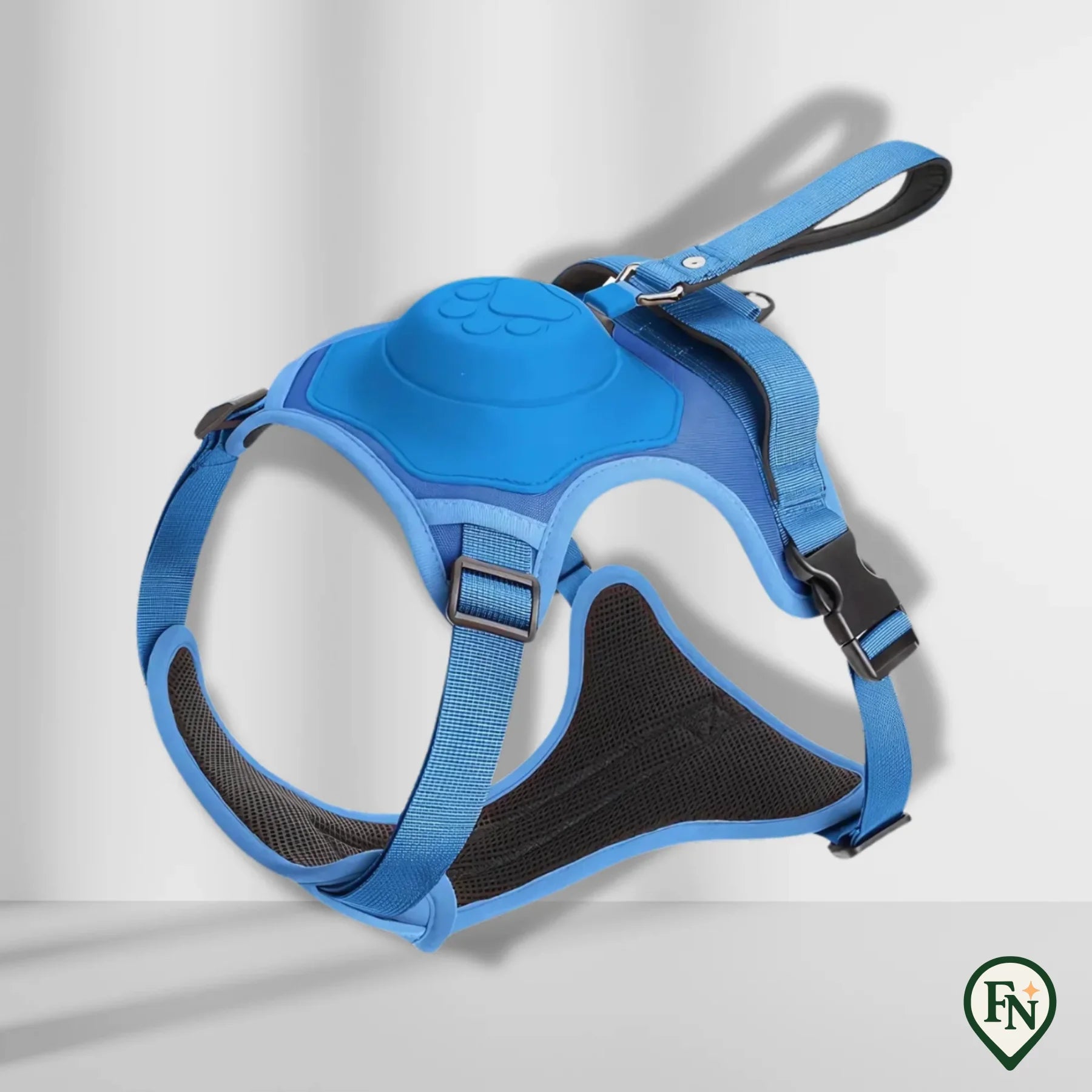 LeashGo™ – Harnas en Lijn in Eén voor Direct Wandelgemak Blauw / M - (5-13 Kg)