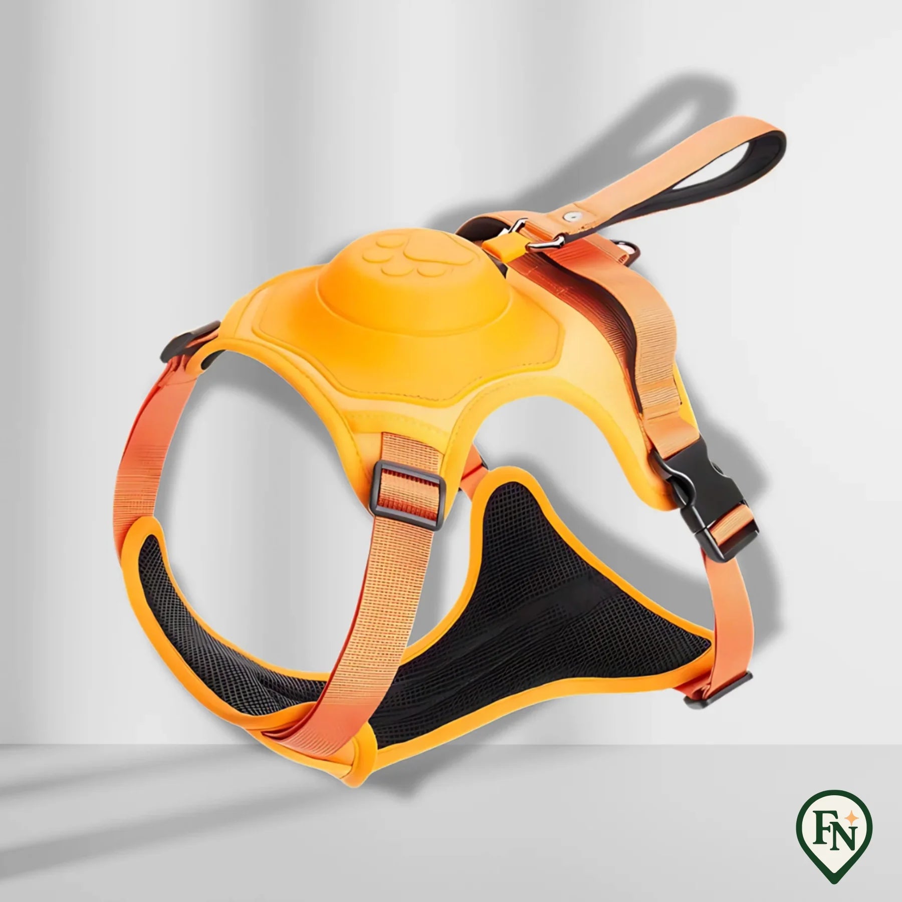 LeashGo™ – Harnas en Lijn in Eén voor Direct Wandelgemak Oranje / M - (5-13 Kg)