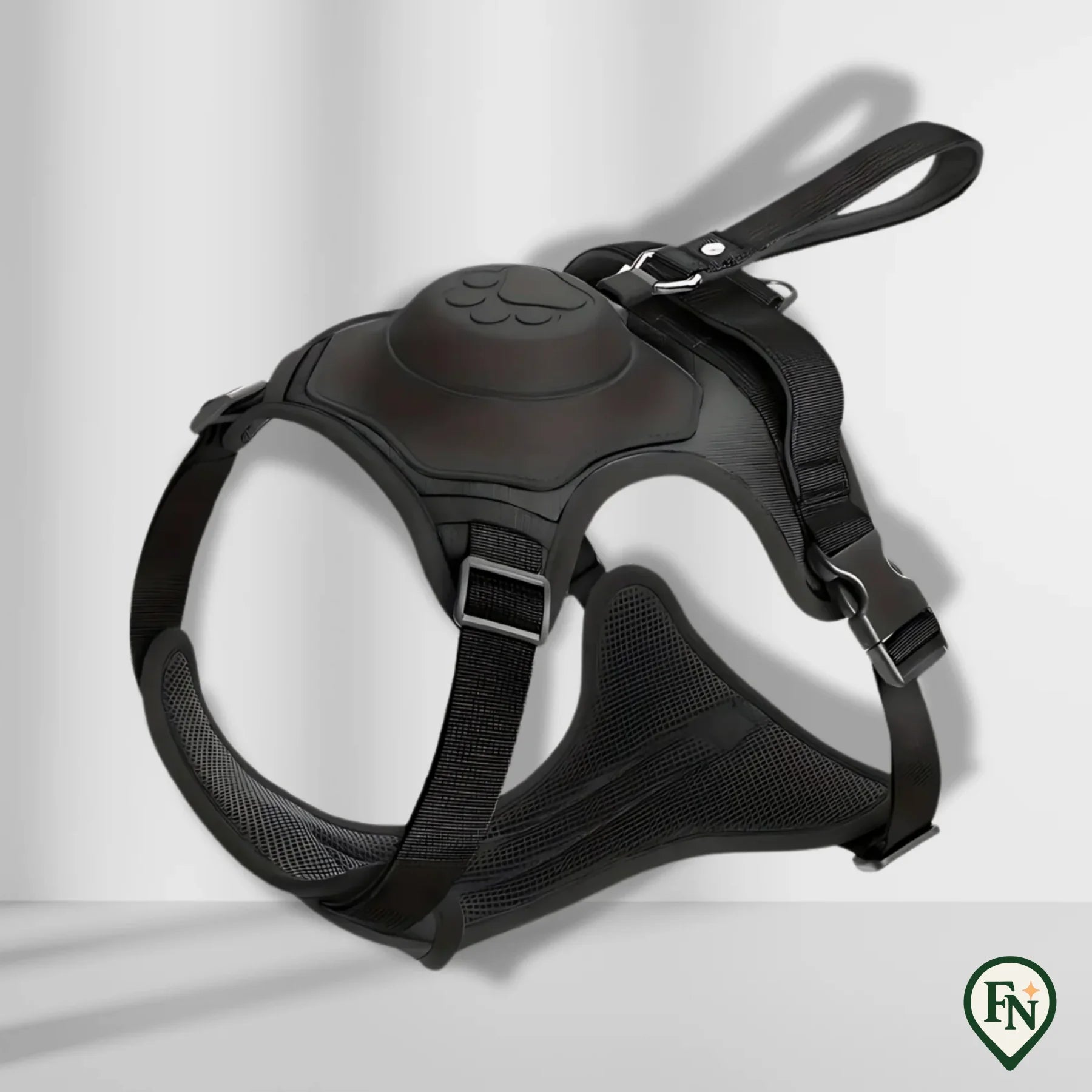 LeashGo™ – Harnas en Lijn in Eén voor Direct Wandelgemak Zwart / M - (5-13 Kg)