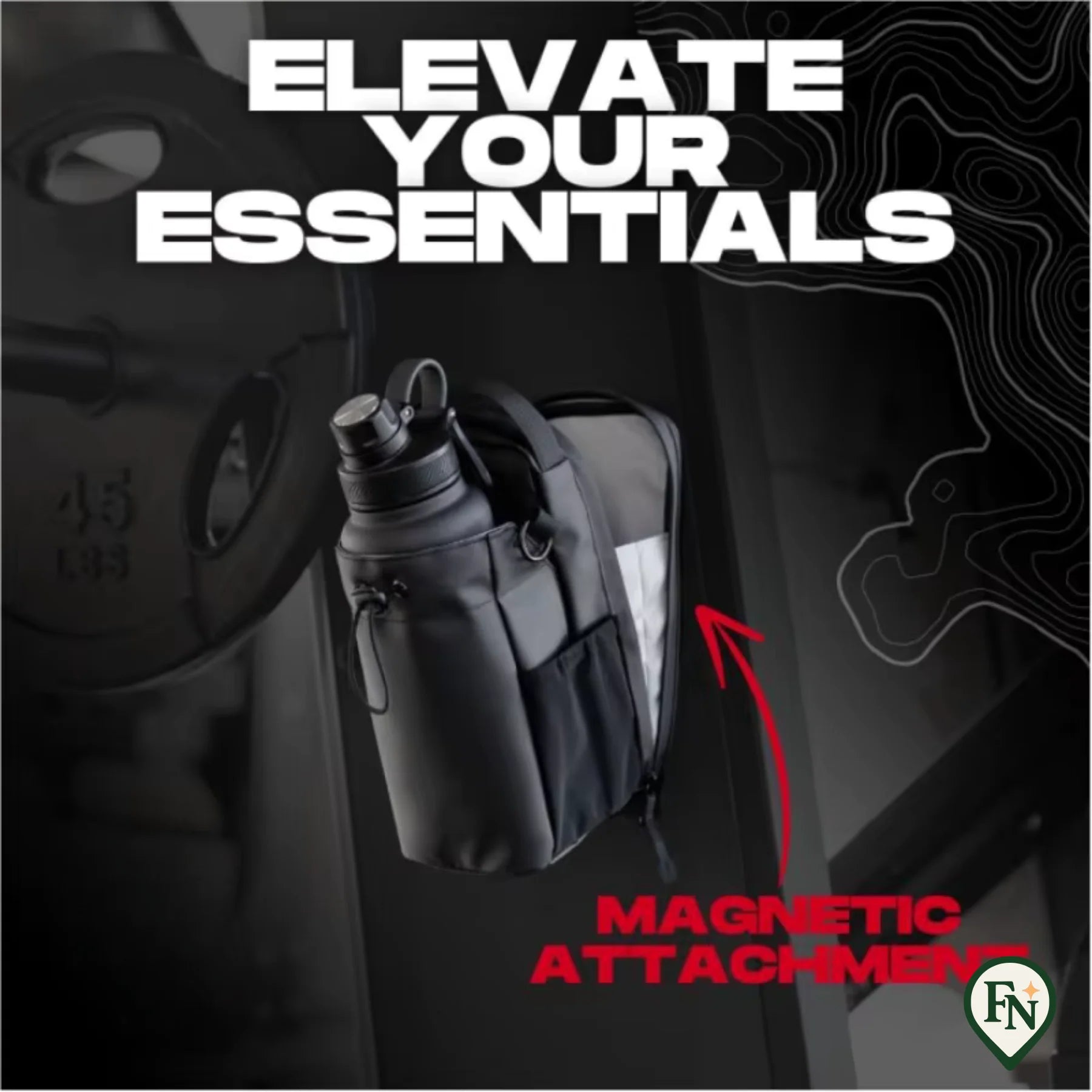 MagnoFit Bag™ 2 – De Slimme Magnetische Sporttas Zwart