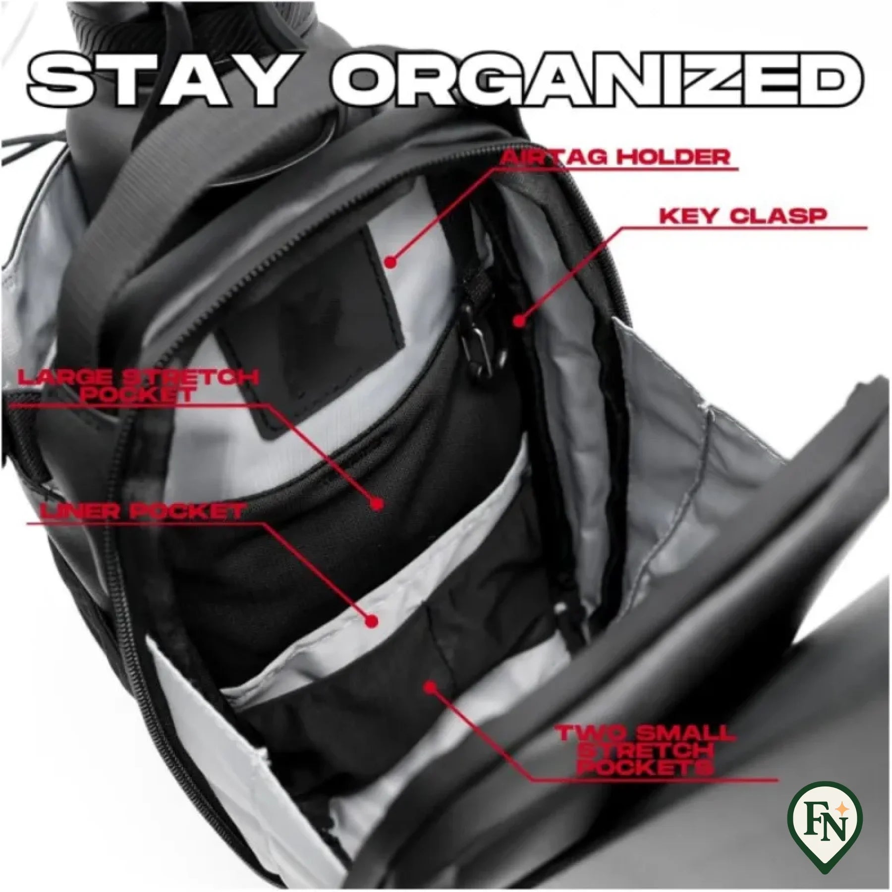 MagnoFit Bag™ 2 – De Slimme Magnetische Sporttas Zwart