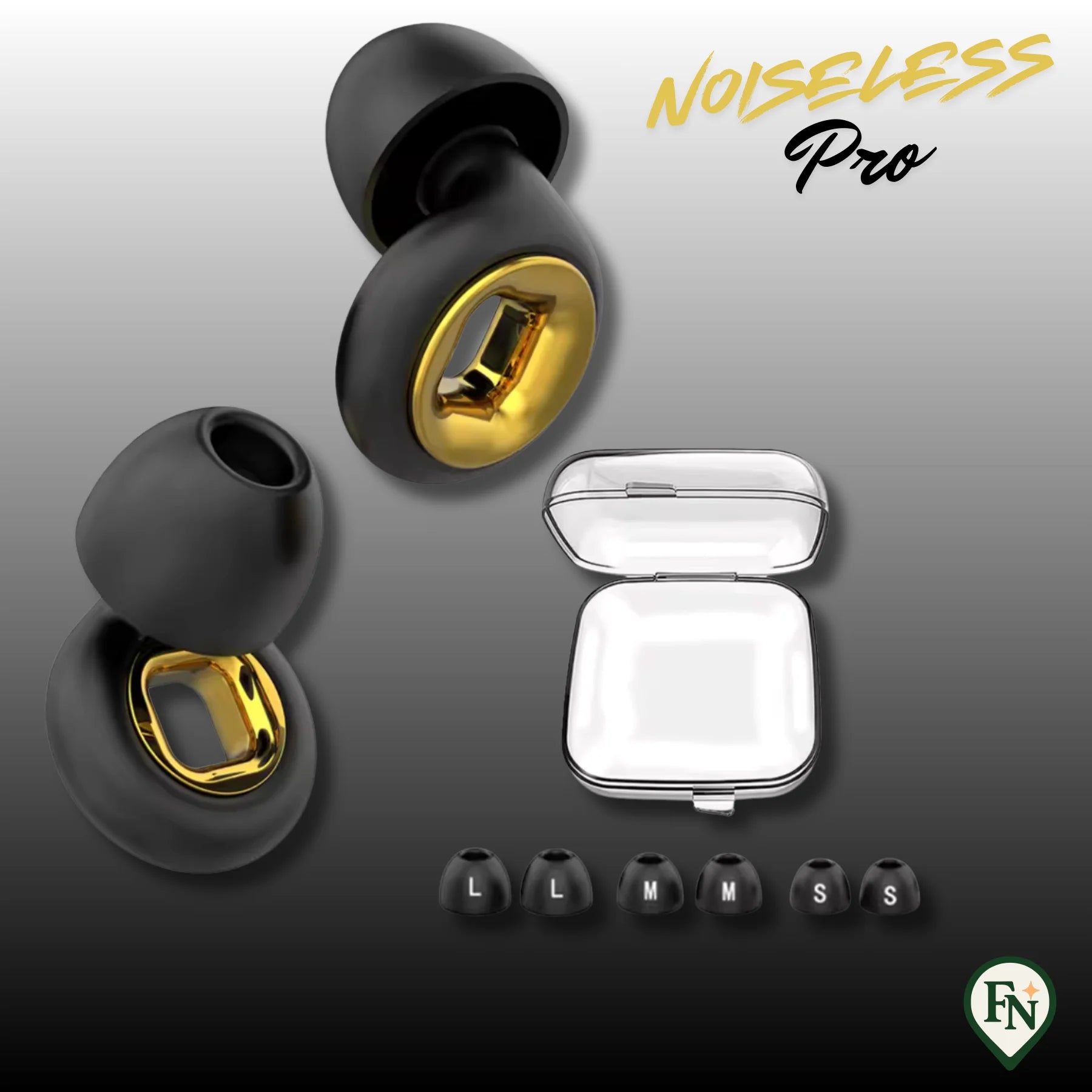 Noiseless Pro™ - Voor rust focus & ongestoord comfort Goud-Zwart