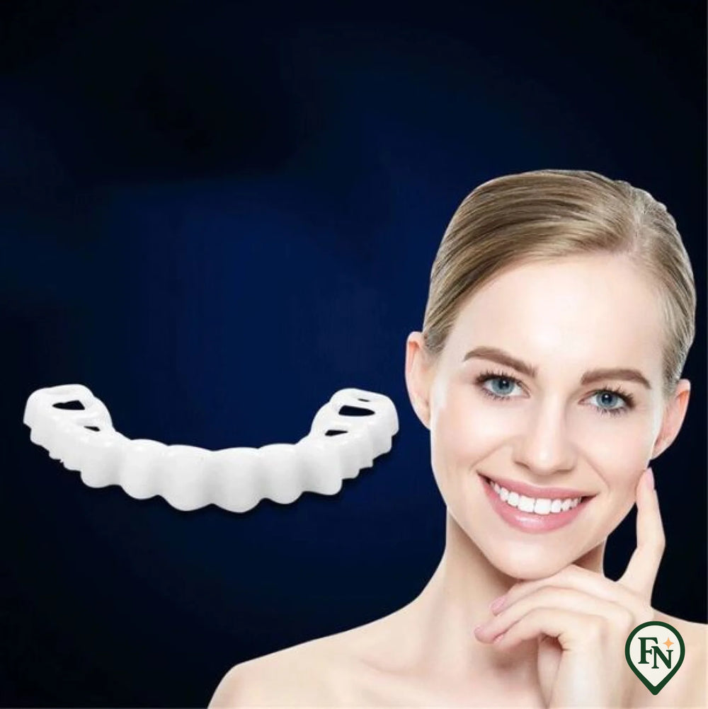 Direct zelfvertrouwen met een perfecte glimlach Boven- en onderkaak tanden