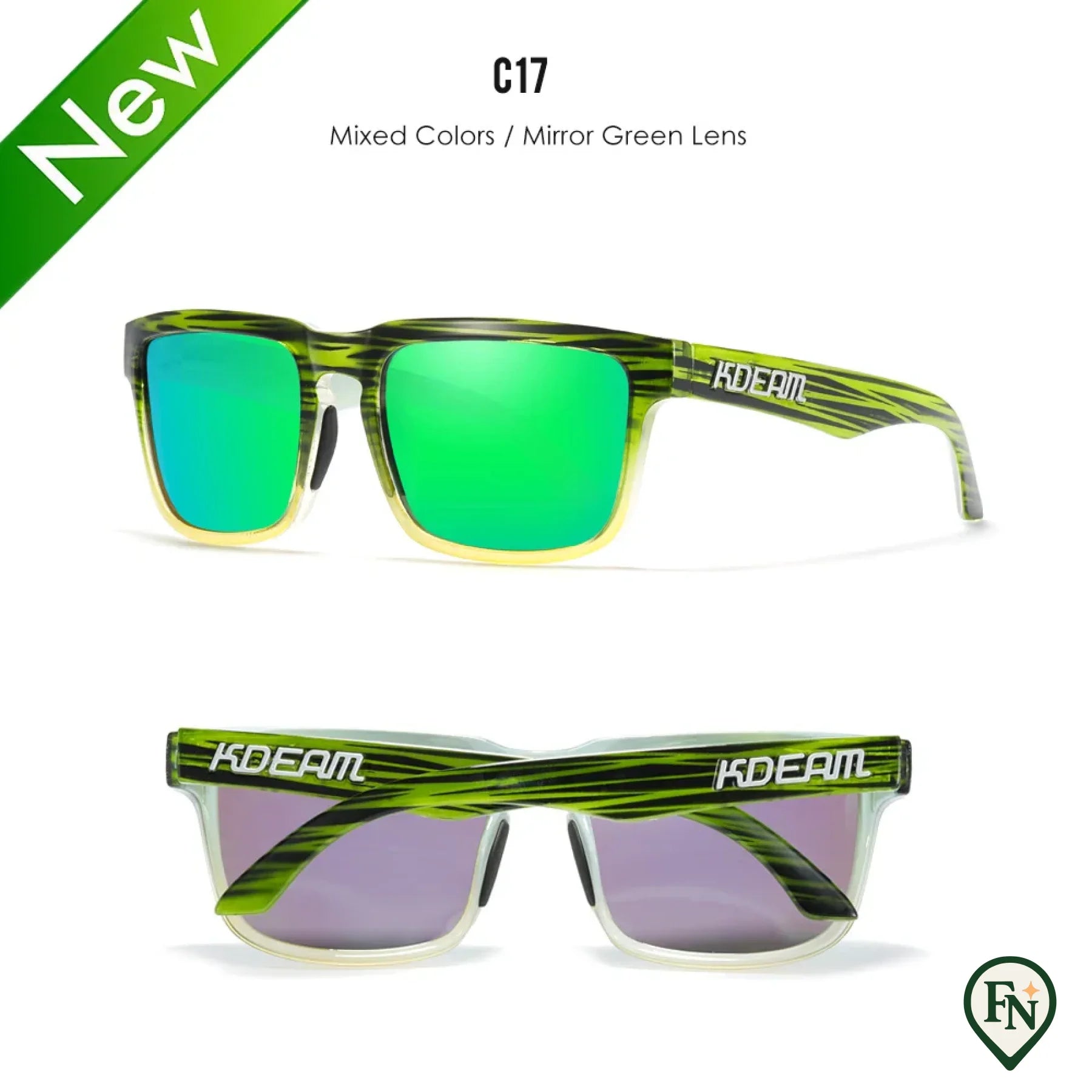 Gepolariseerde Zonnebril C17 Mirrored Green