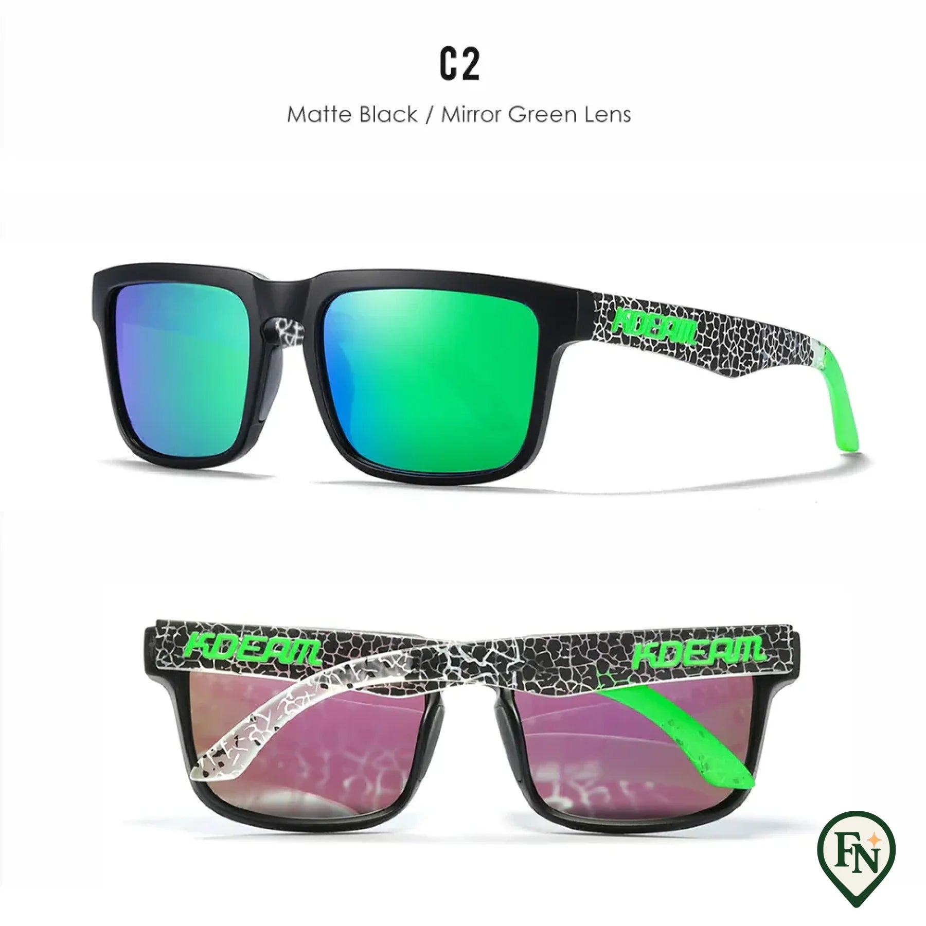 Gepolariseerde Zonnebril C2Mirrored Green