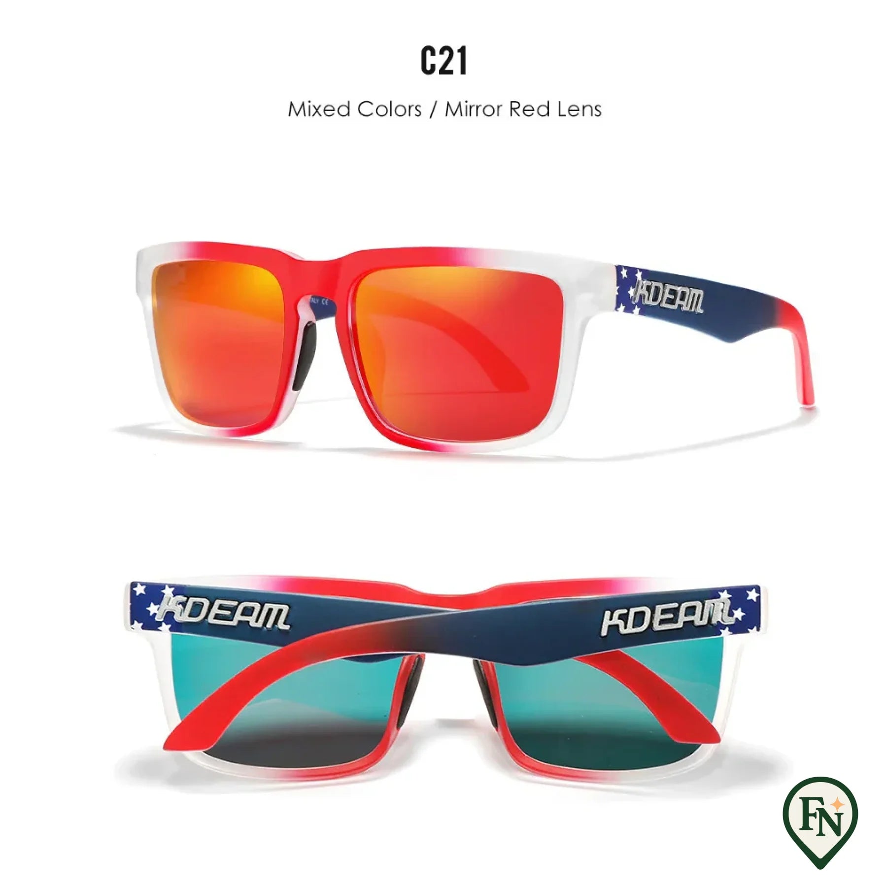 Gepolariseerde Zonnebril C21 mirrored red