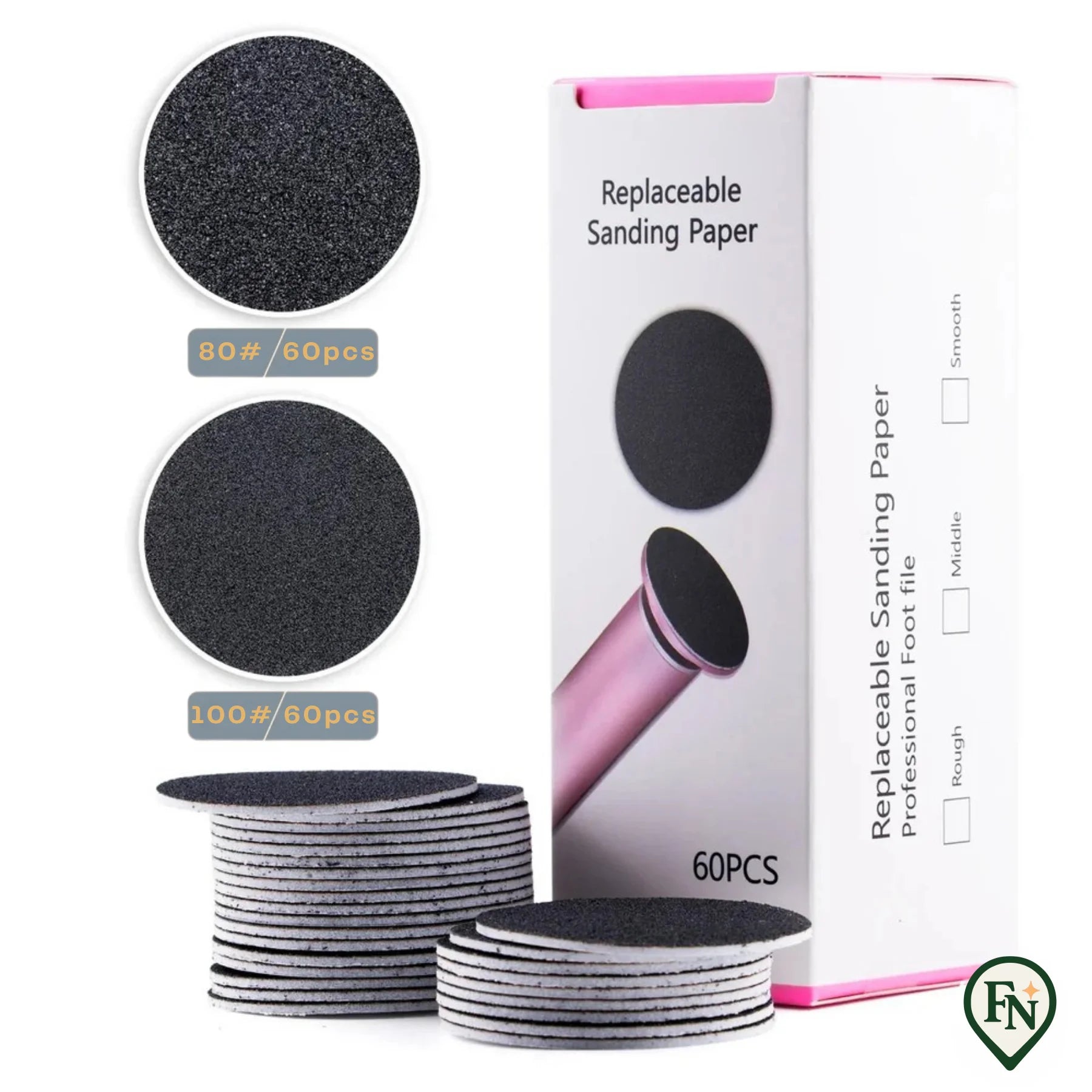 Vervangbaar Schuurpapier 60 Stuks