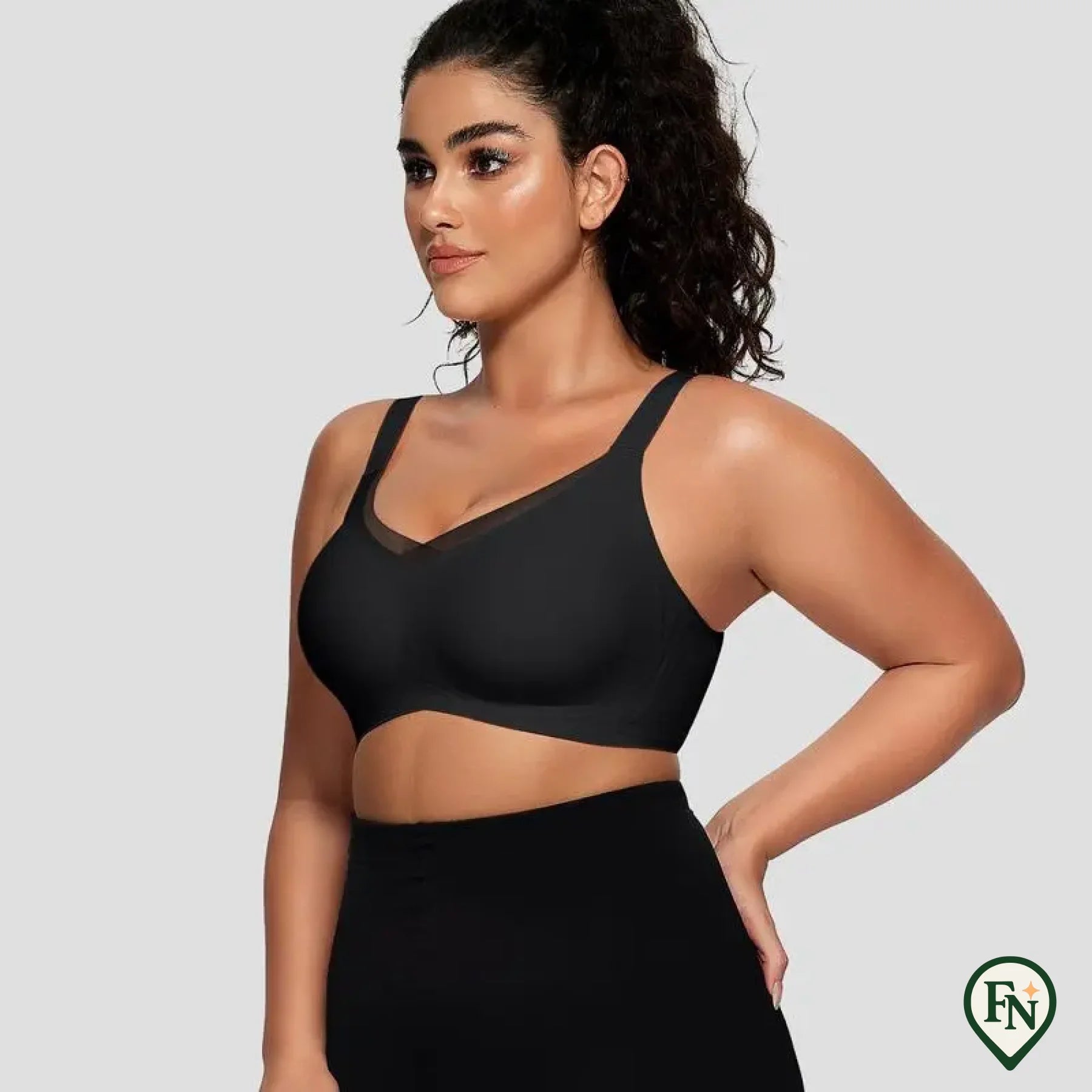 Draadloze Soft Comfort Beha met V-Hals Jelly Strip