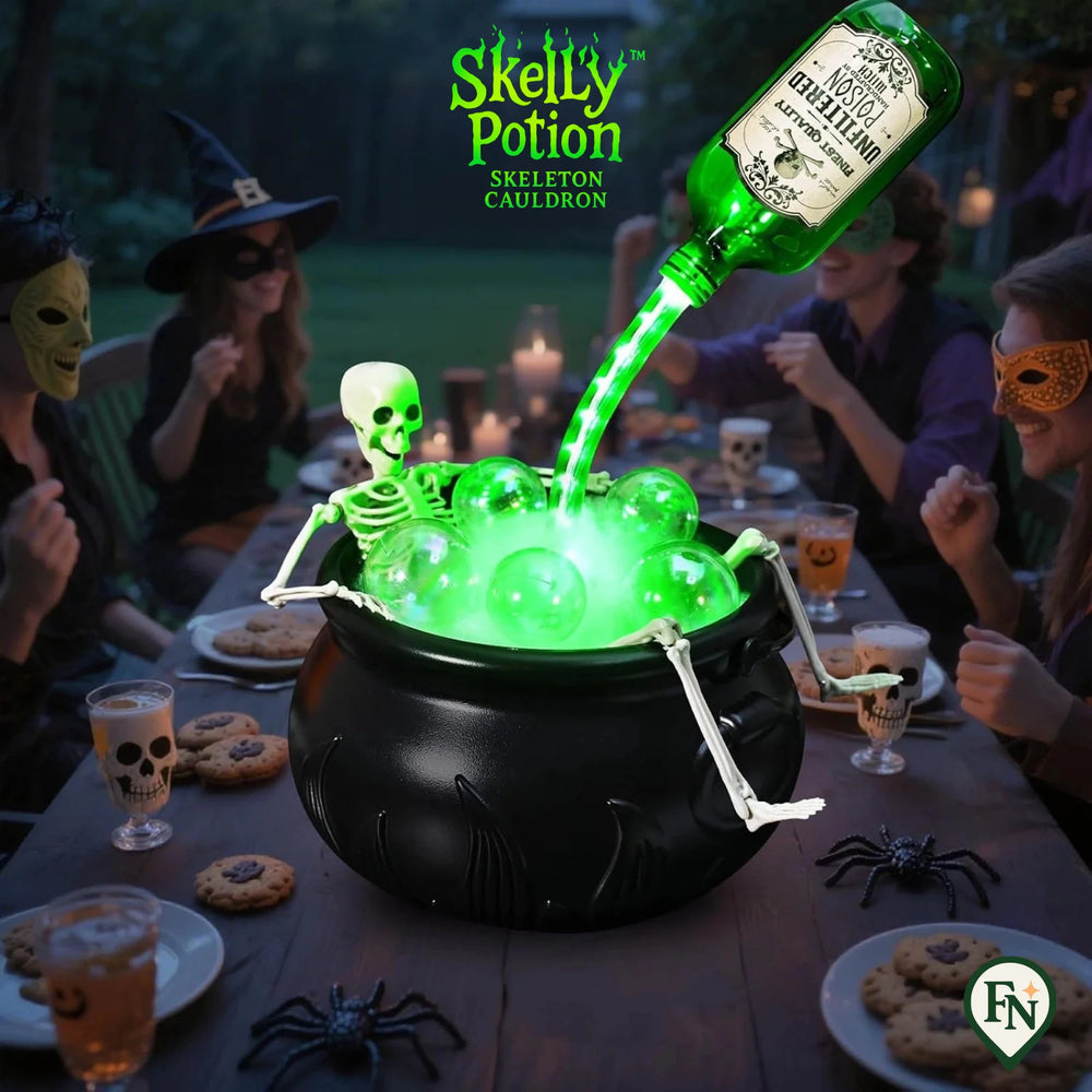 SkellyPotion™ Skeleton Cauldron – Laat Halloween Bruisen van Magie