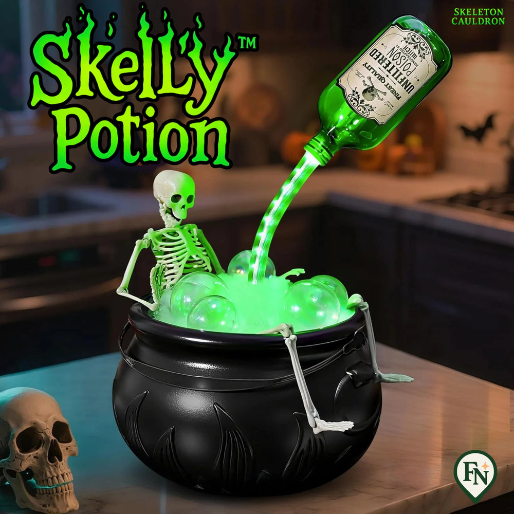 SkellyPotion™ Skeleton Cauldron – Laat Halloween Bruisen van Magie