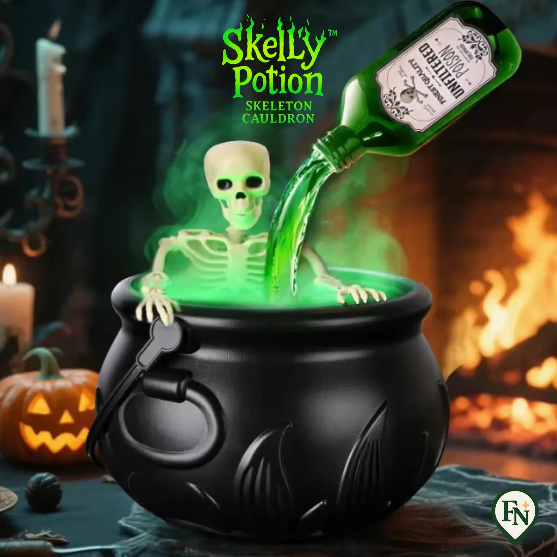SkellyPotion™ Skeleton Cauldron – Laat Halloween Bruisen van Magie