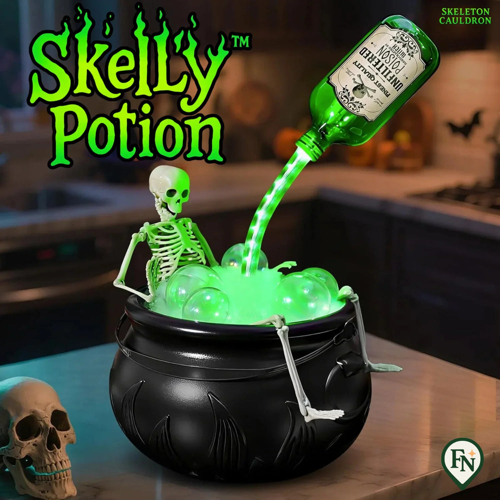 SkellyPotion™ Skeleton Cauldron – Laat Halloween Bruisen van Magie