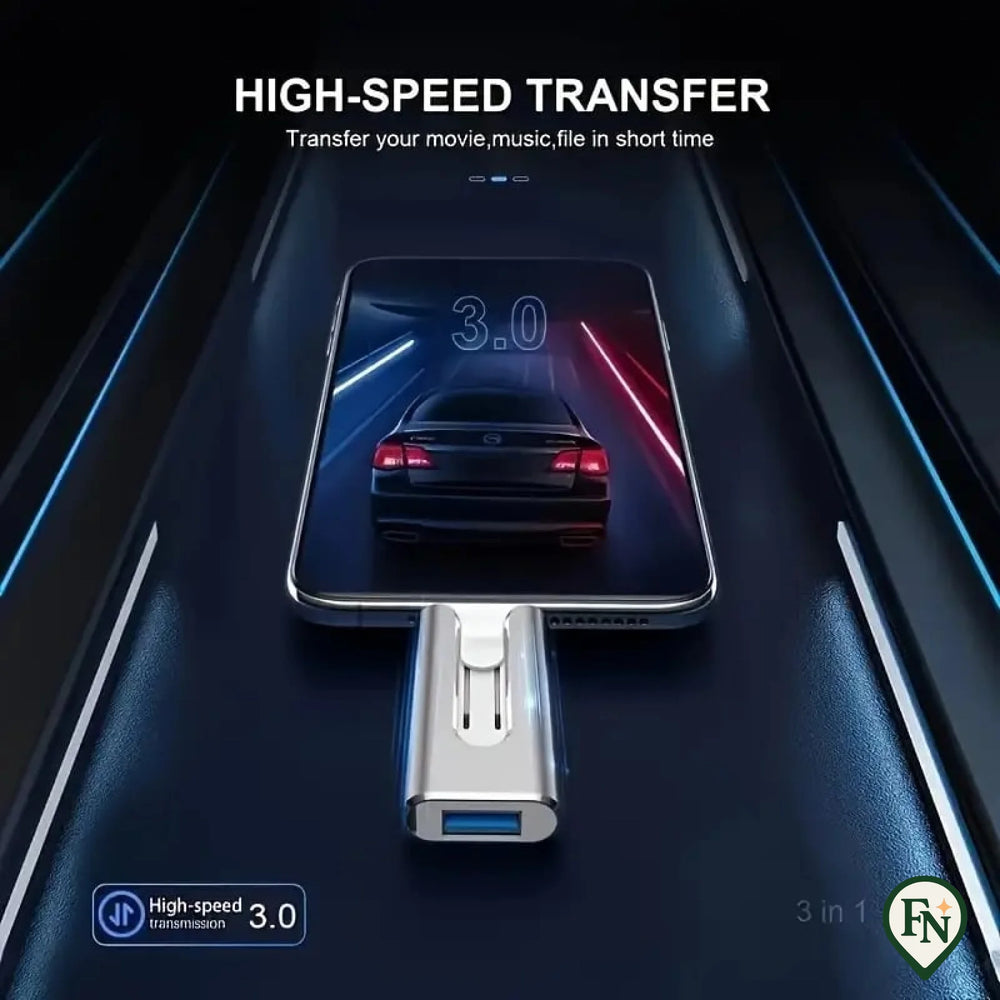 Vaultix™ - Multi 4‑In‑1 USB-Flashdrive