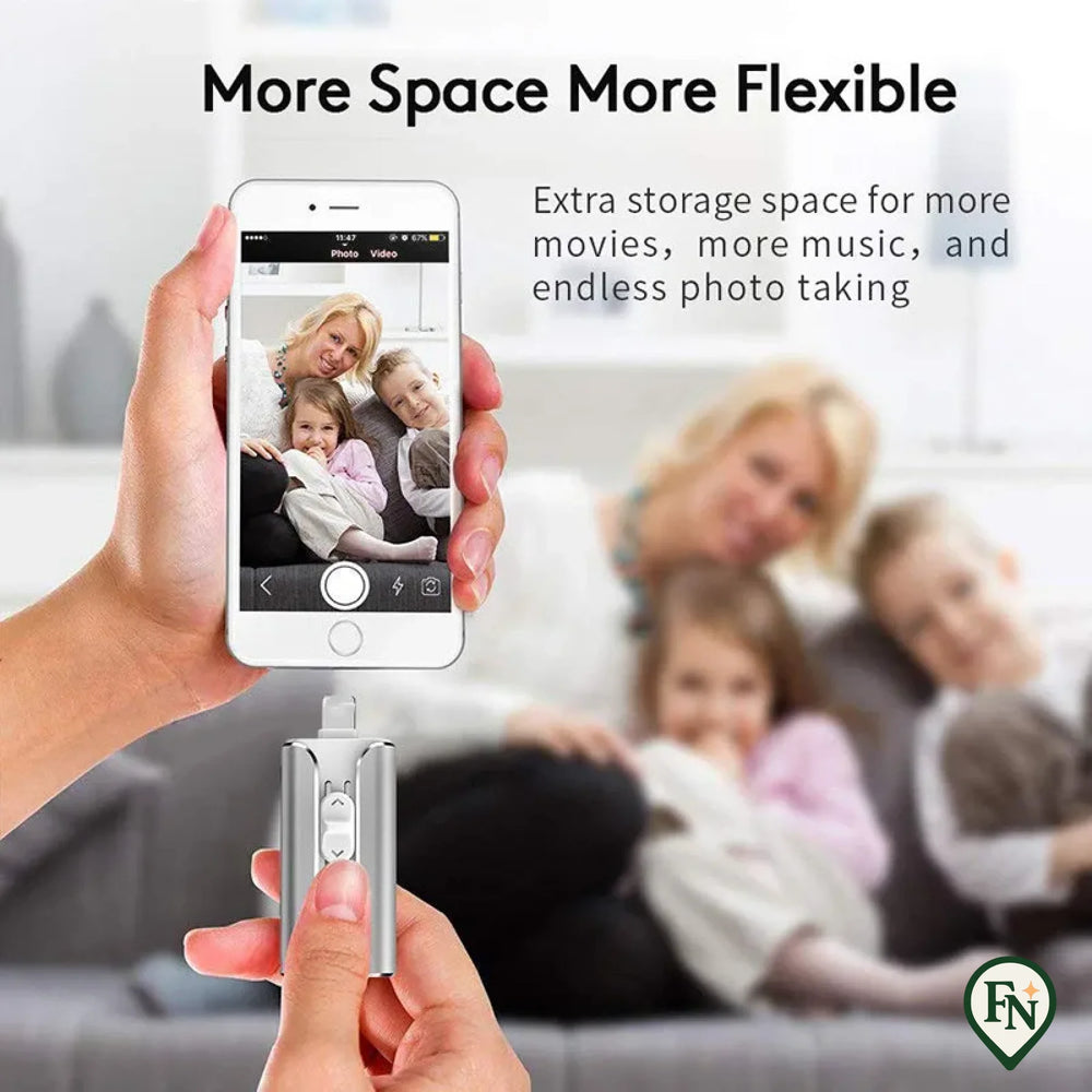 Vaultix™ - Multi 4‑In‑1 USB-Flashdrive