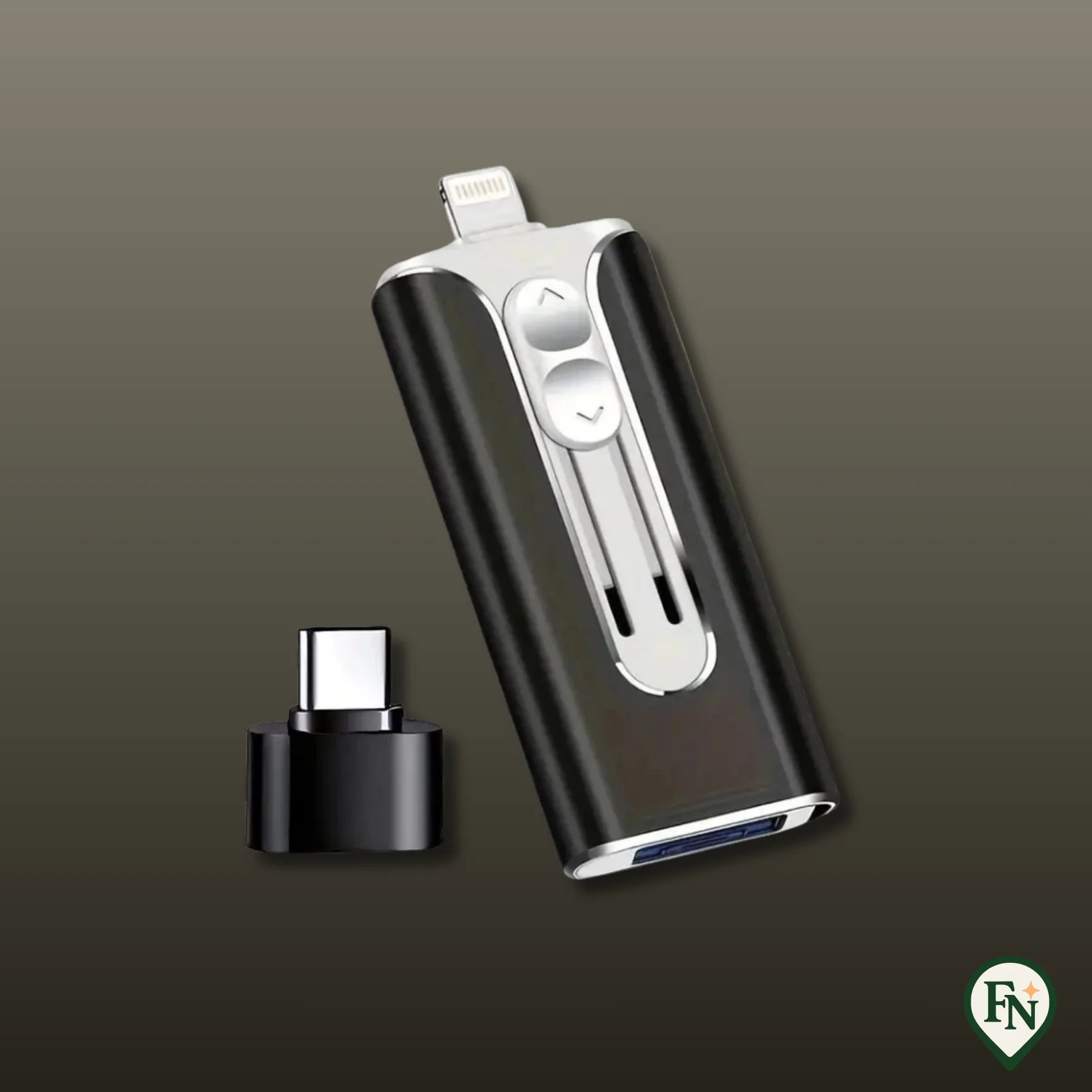 Vaultix™ - Multi 4‑In‑1 USB-Flashdrive Zwart / 32GB