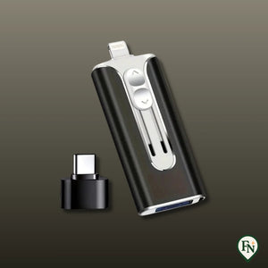 Vaultix™ - Multi 4‑In‑1 USB-Flashdrive Zwart / 32GB